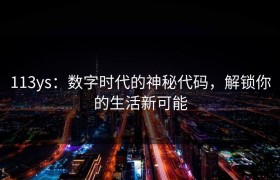 113ys：数字时代的神秘代码，解锁你的生活新可能