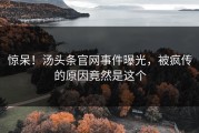 惊呆！汤头条官网事件曝光，被疯传的原因竟然是这个