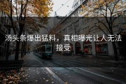汤头条爆出猛料，真相曝光让人无法接受