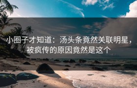小圈子才知道：汤头条竟然关联明星，被疯传的原因竟然是这个