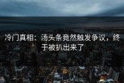 冷门真相：汤头条竟然触发争议，终于被扒出来了