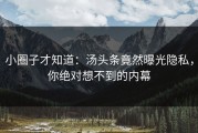小圈子才知道：汤头条竟然曝光隐私，你绝对想不到的内幕