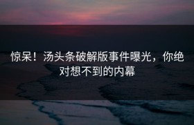 惊呆！汤头条破解版事件曝光，你绝对想不到的内幕