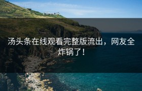 汤头条在线观看完整版流出，网友全炸锅了！