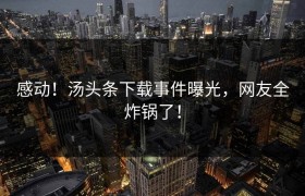 感动！汤头条下载事件曝光，网友全炸锅了！