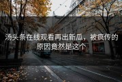 汤头条在线观看再出新瓜，被疯传的原因竟然是这个