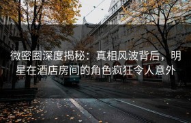 微密圈深度揭秘：真相风波背后，明星在酒店房间的角色疯狂令人意外