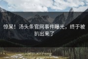 惊呆！汤头条官网事件曝光，终于被扒出来了