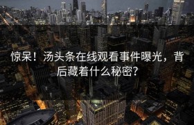 惊呆！汤头条在线观看事件曝光，背后藏着什么秘密？