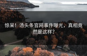 惊呆！汤头条官网事件曝光，真相竟然是这样？