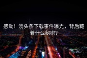 感动！汤头条下载事件曝光，背后藏着什么秘密？