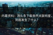 内幕资料：汤头条下载竟然关联明星，到底发生了什么？