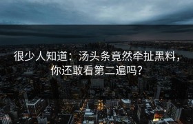 很少人知道：汤头条竟然牵扯黑料，你还敢看第二遍吗？