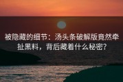 被隐藏的细节：汤头条破解版竟然牵扯黑料，背后藏着什么秘密？