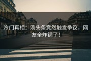 冷门真相：汤头条竟然触发争议，网友全炸锅了！