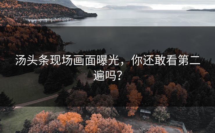 汤头条现场画面曝光，你还敢看第二遍吗？